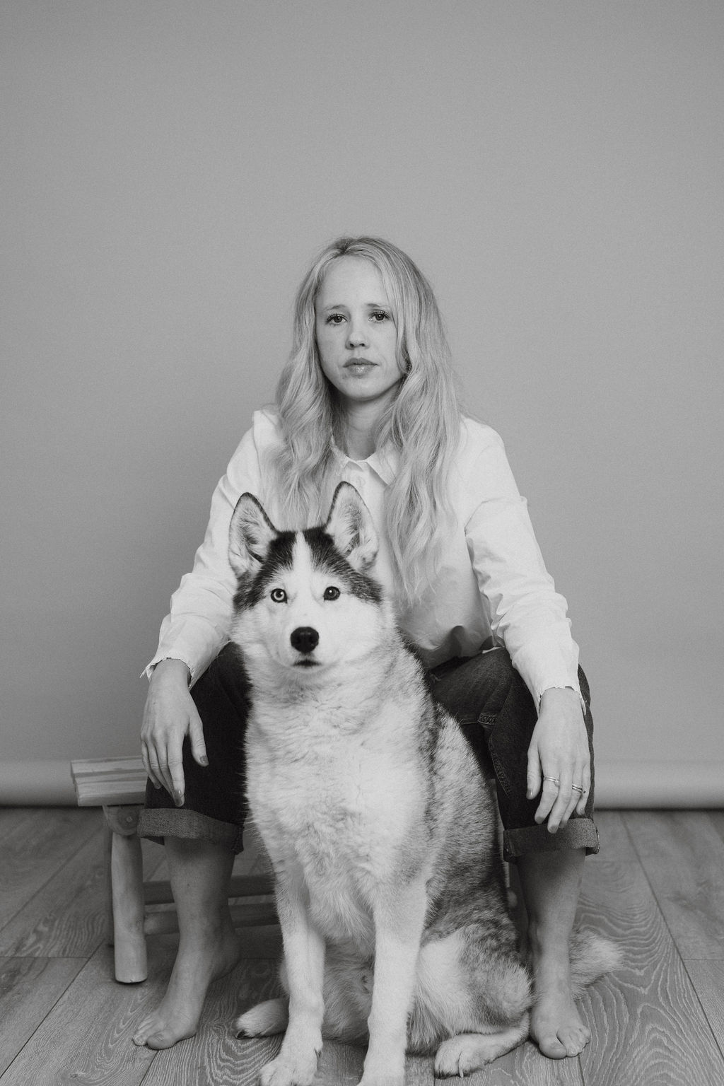 Kiri with her husky